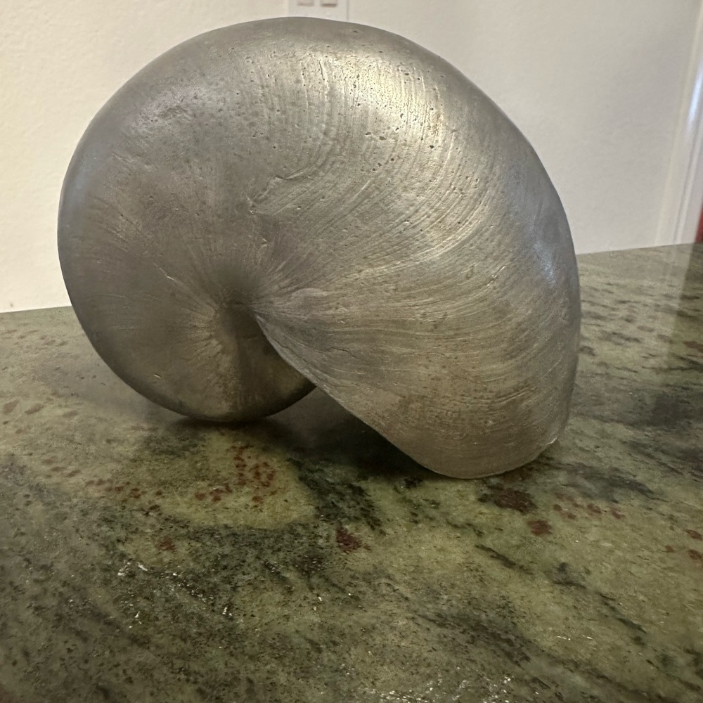 Nautilus silver Shell Sculpture ..Buccellati look !!! Over 3 lbs - Picture 5 of 8